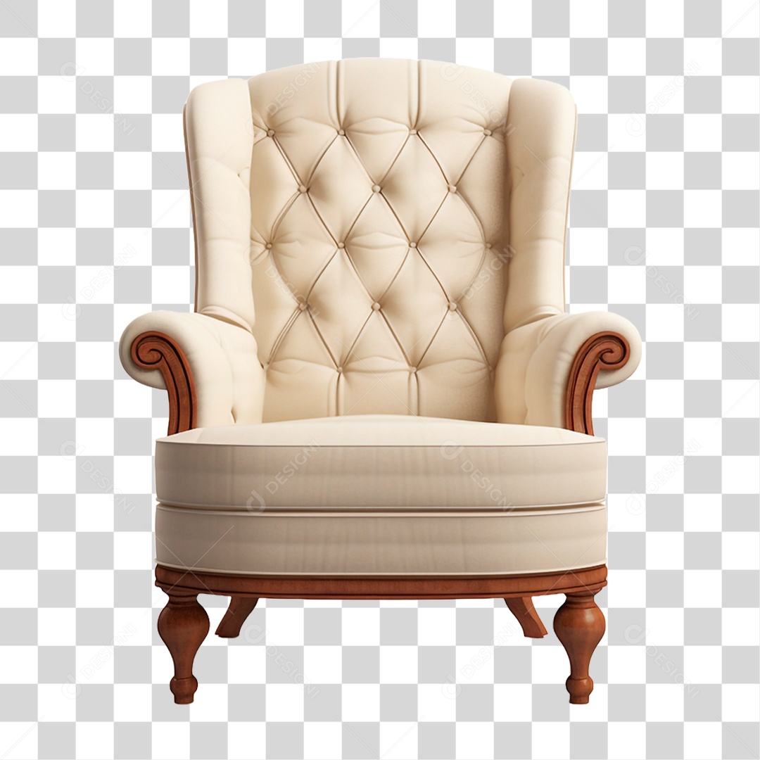 Poltrona de Couro PNG Transparente