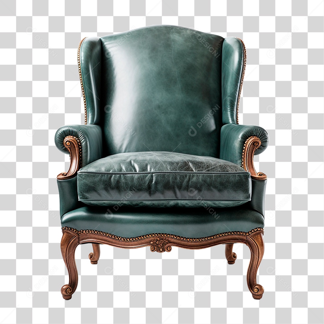 Poltrona de Couro PNG Transparente