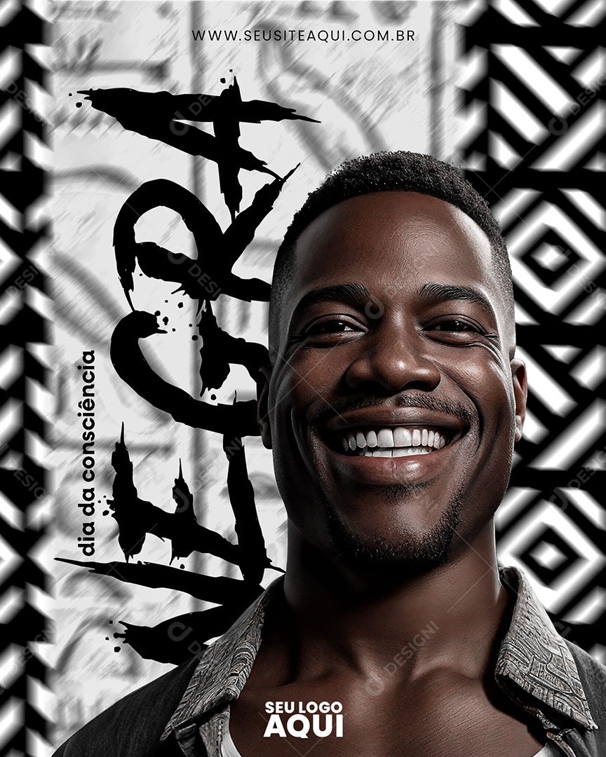 Dia da Consciência Negra 20 de Novembro Social Media PSD Editável