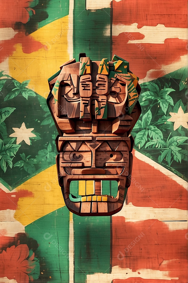 Ilustração em aquarela do mês da história negra para mídias sociais