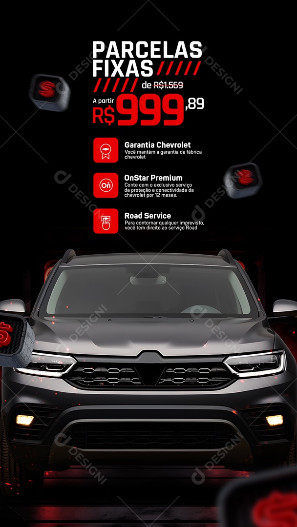 Story Campanha Publicitaria Concessionária Parcelas Fixas Social Media PSD Editável