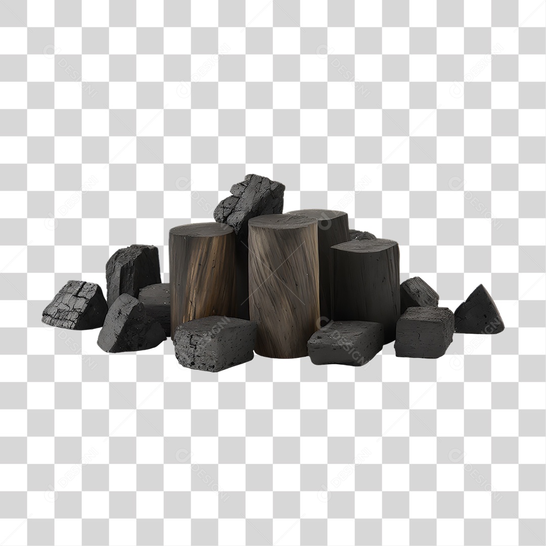 Pilha de Carvão PNG Transparente
