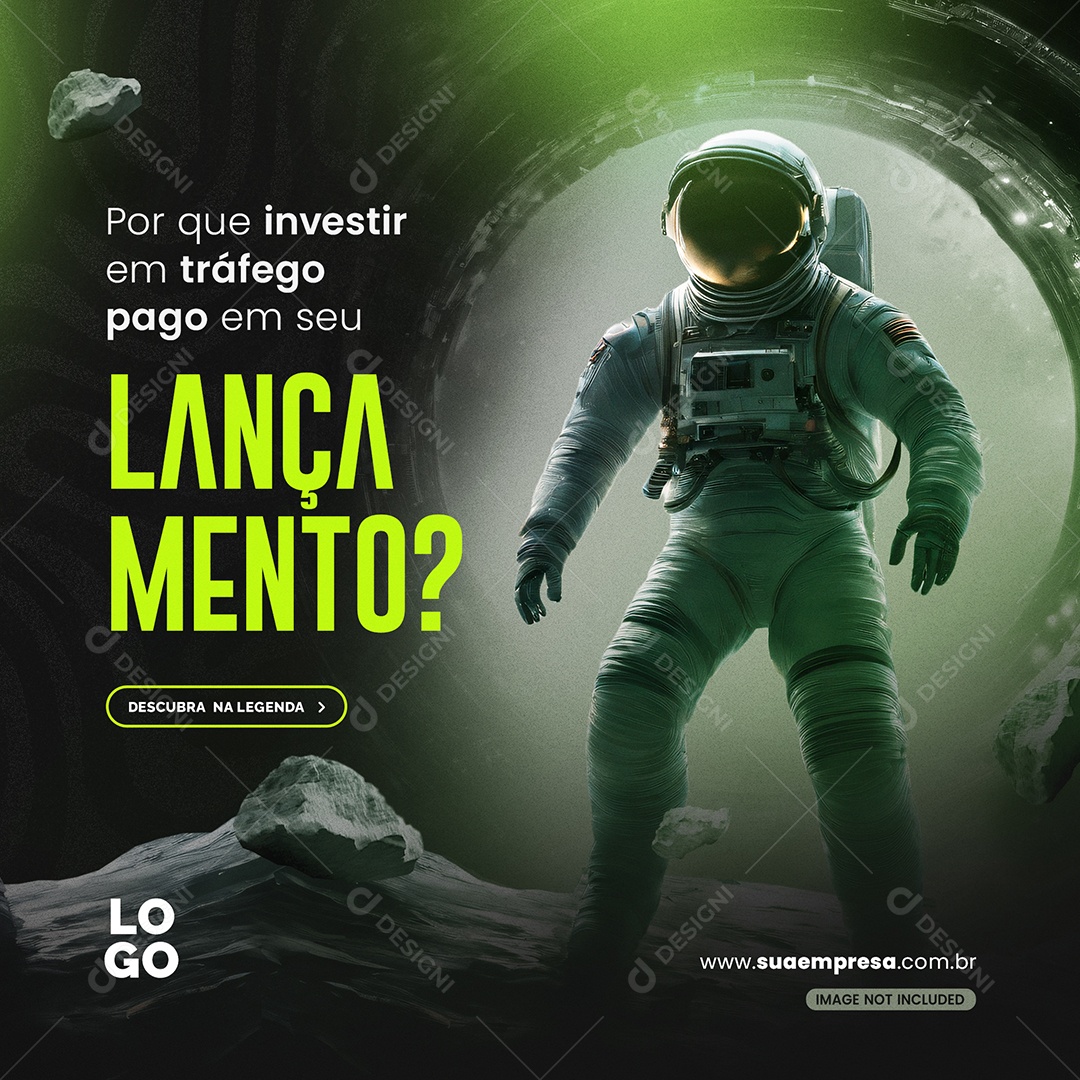 Social Media Por Que Investir em Tráfego Pago PSD Editável