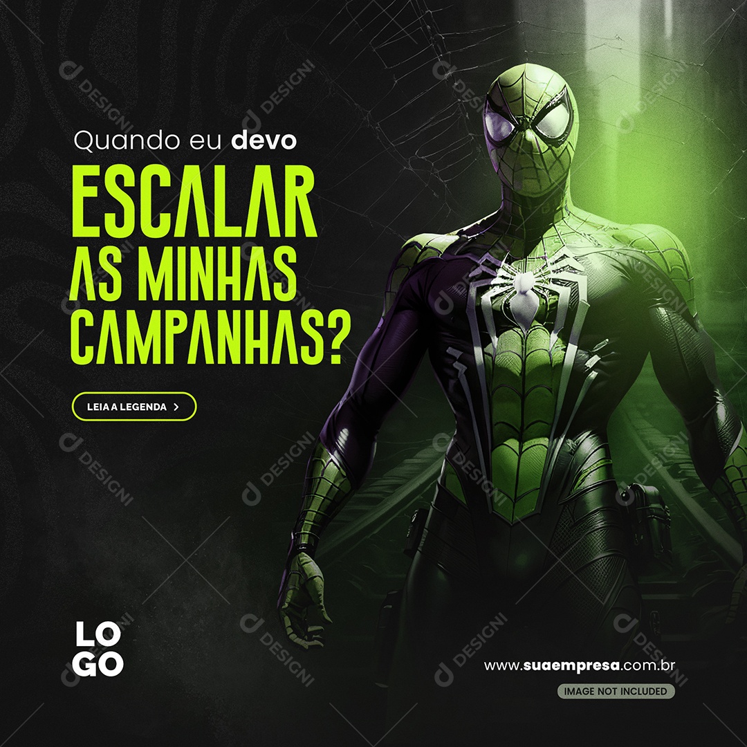 Social Media Escalar as Minhas Campanhas PSD Editável