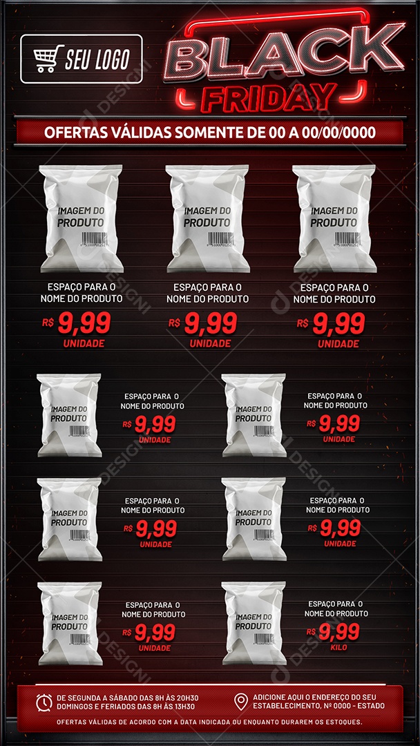 Encarte Story Black Friday Social Media PSD Editável