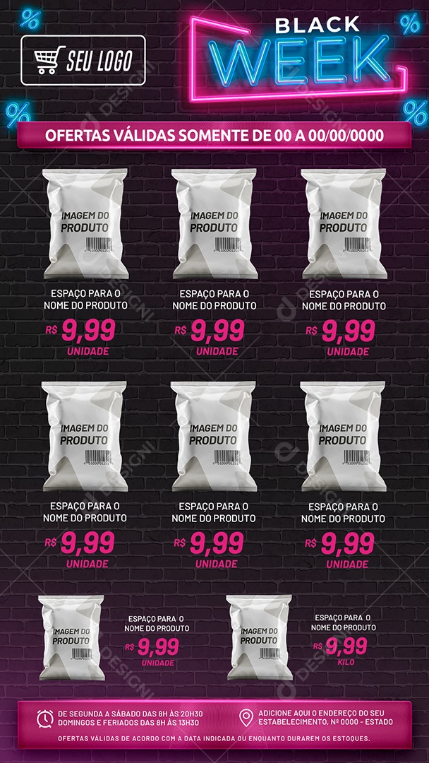 Social Media Story Encarte Black Week PSD Editável
