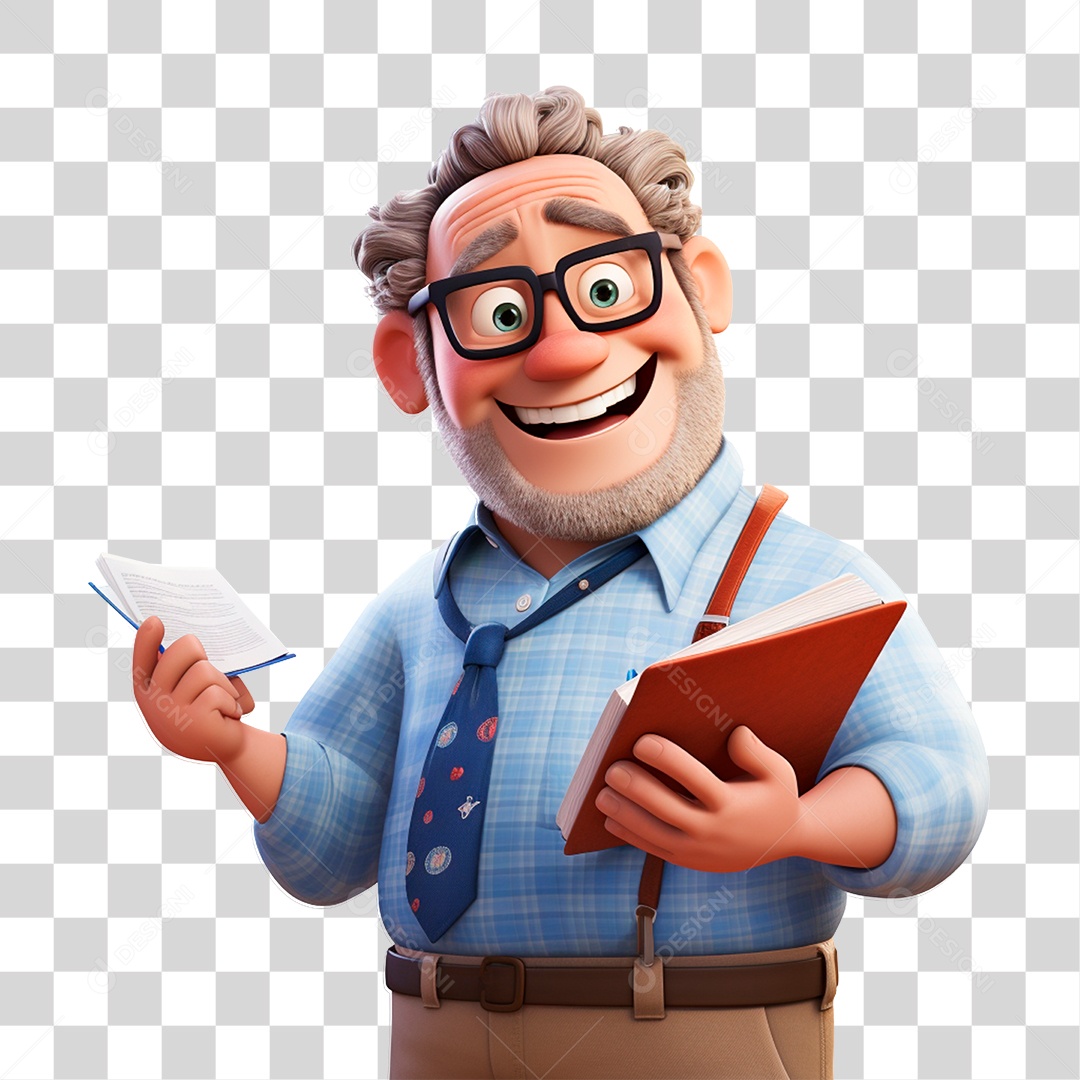 Professor Pronto Para dar Aula PNG Transparente