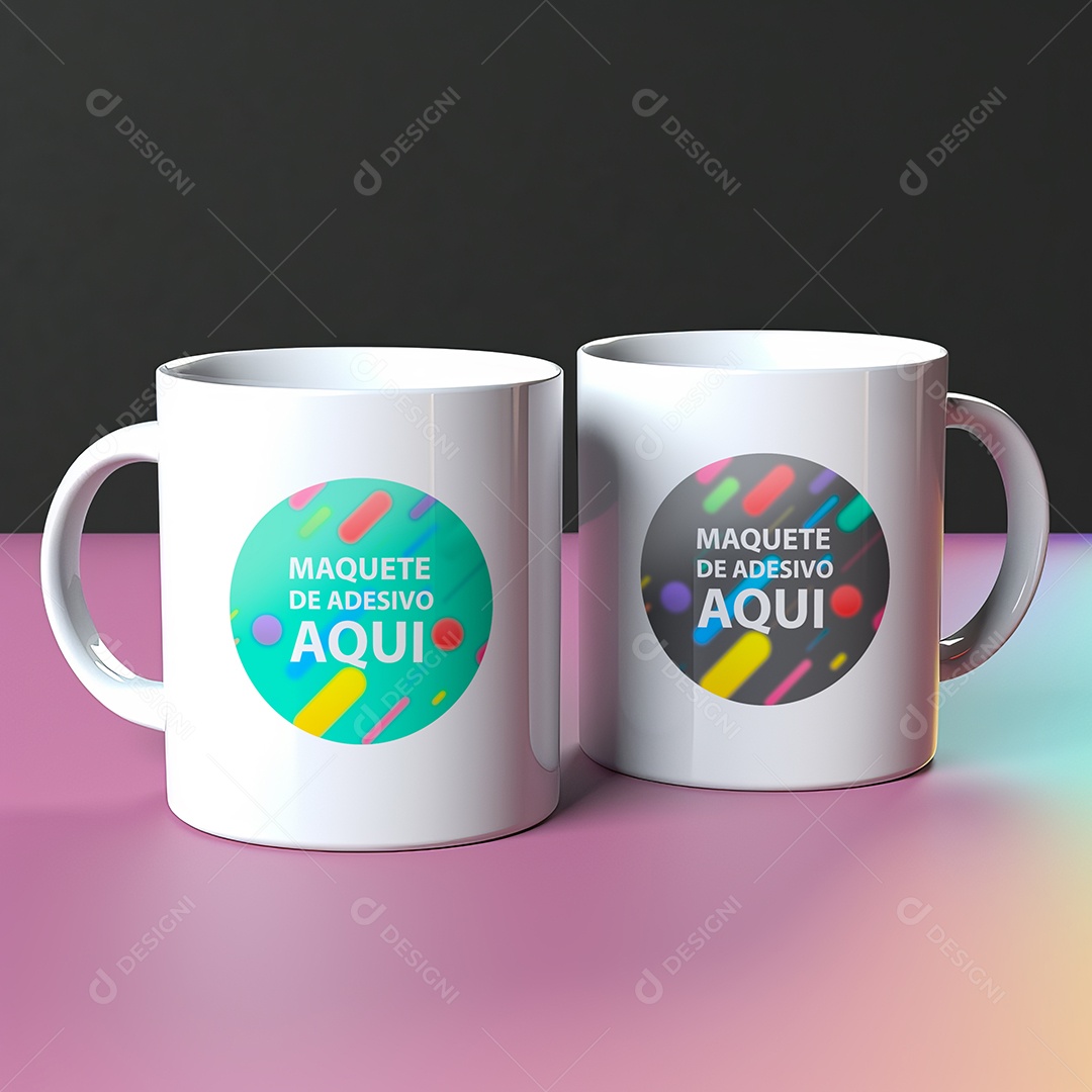 Mockup De Duas Xícaras PSD Editável