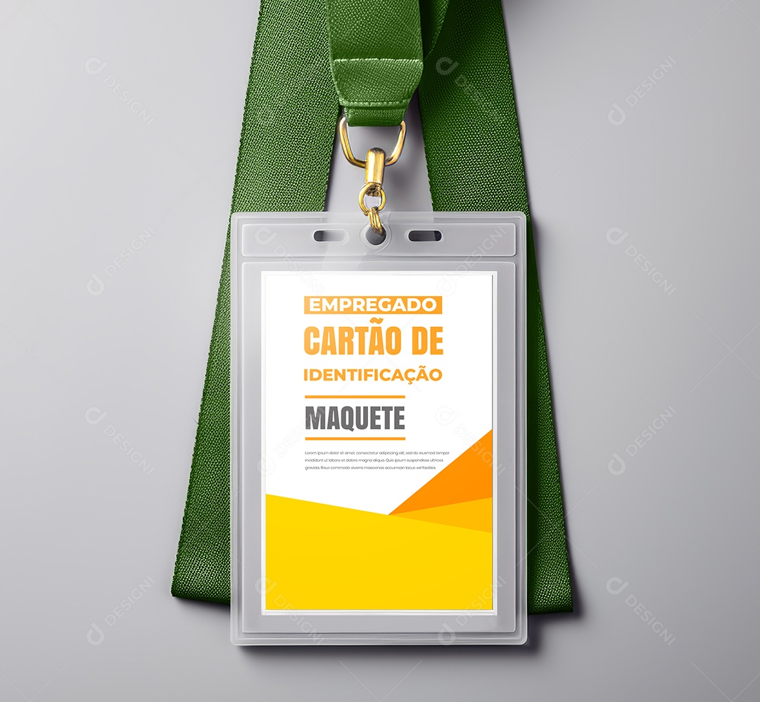 Mockup Cartão De Indetificação PSD Editável