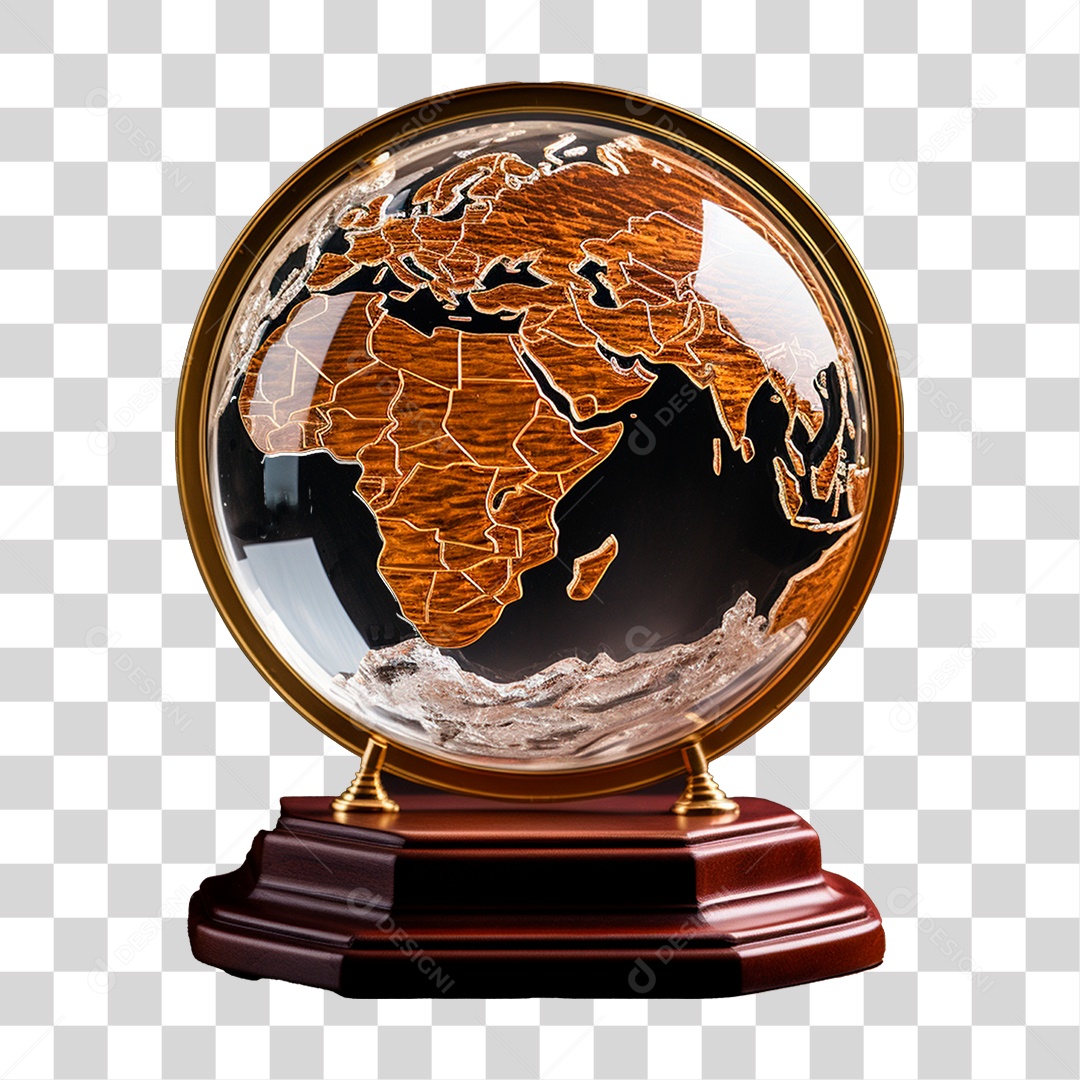 Escultura do Globo Planeta Terra PNG Transparente