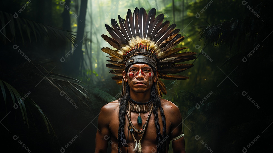 Detalhes de um índio brasileiro