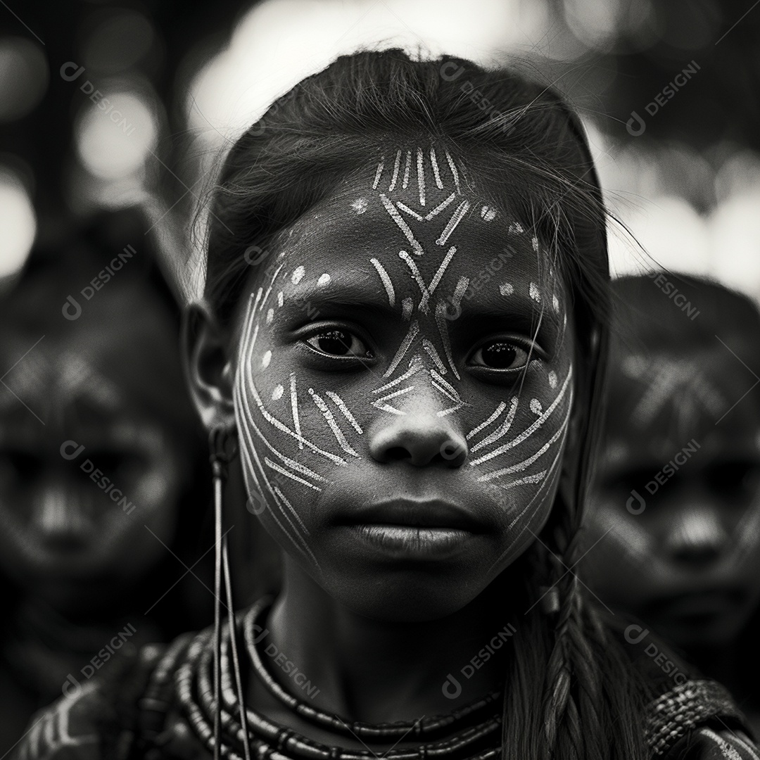 Menina índia brasileira