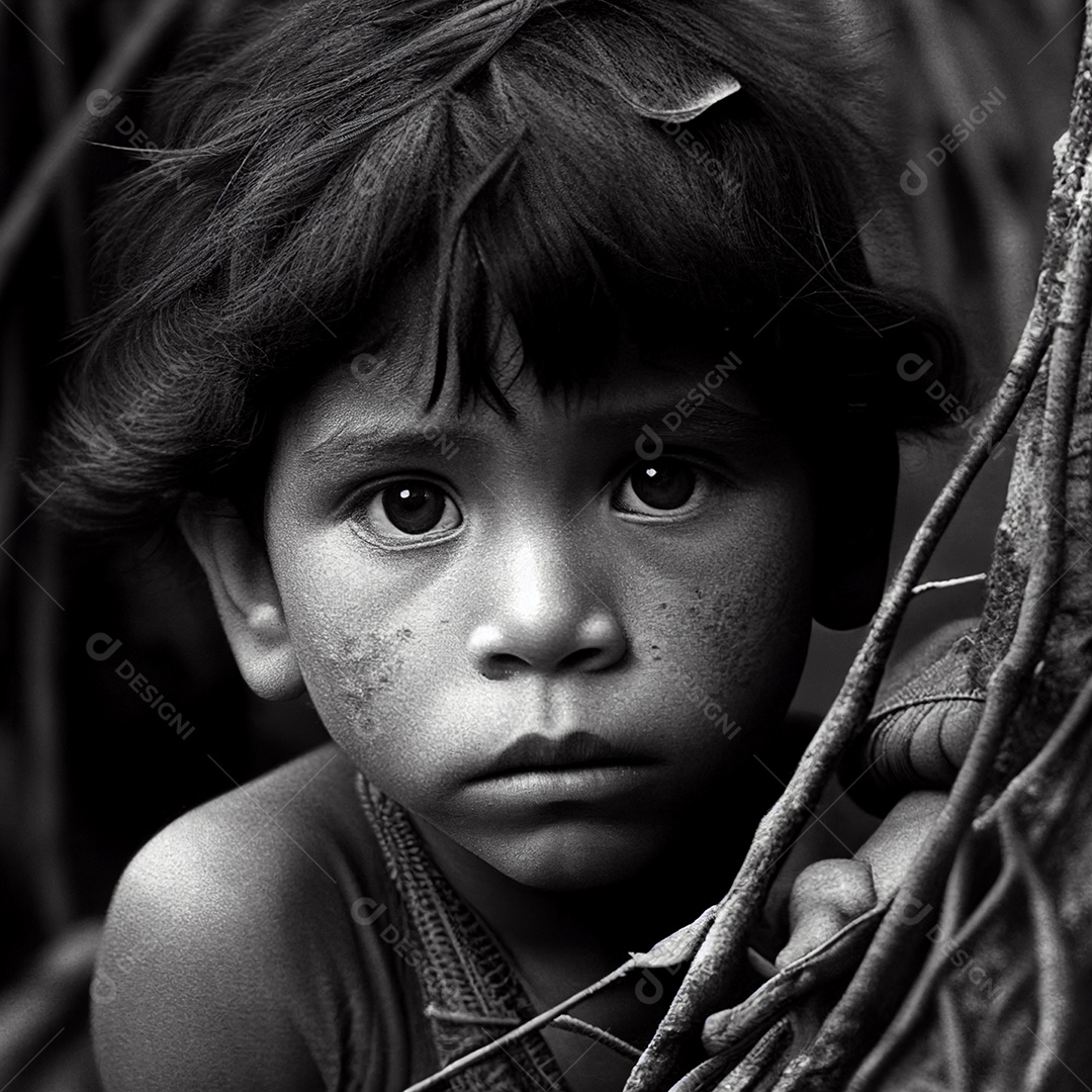 Menino criança indigena