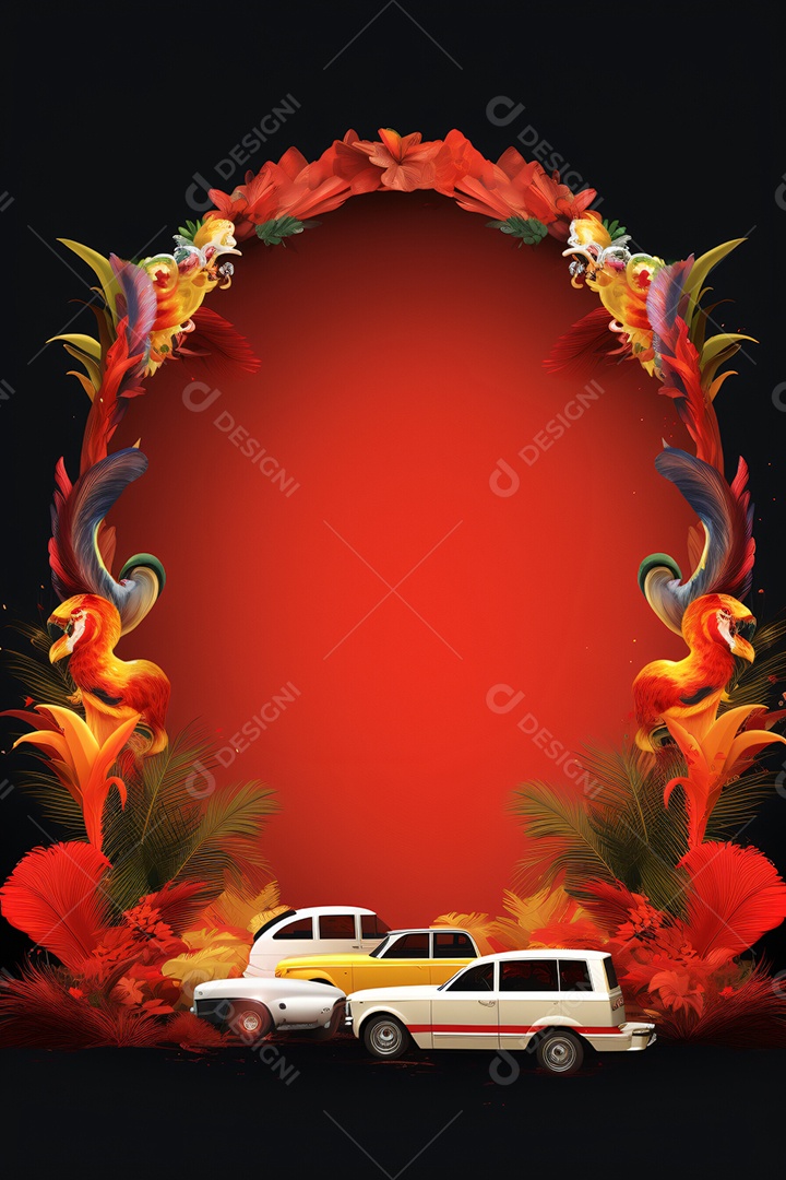 Elementos para composição Flyers Carnaval