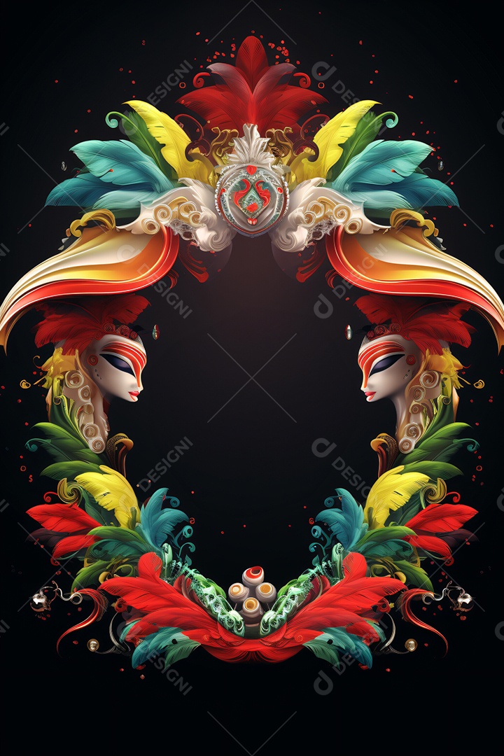 Elementos para composição Flyers Carnaval