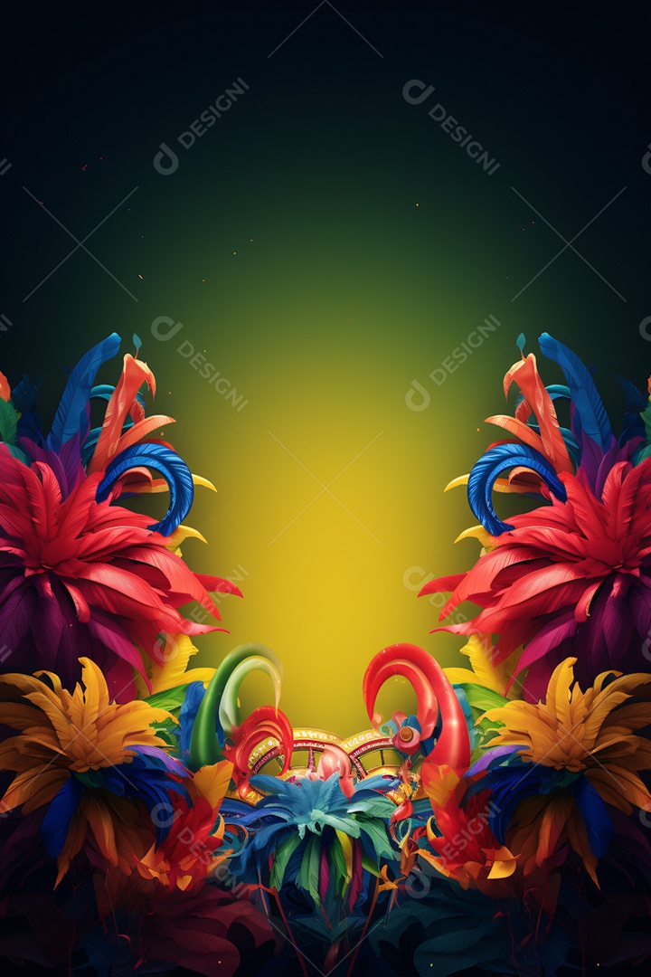 Elementos para composição Flyers Carnaval