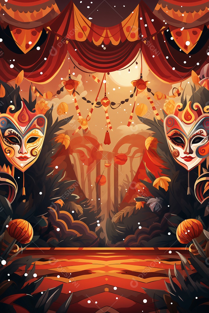 Fundos para Flyers de Festa Carnaval