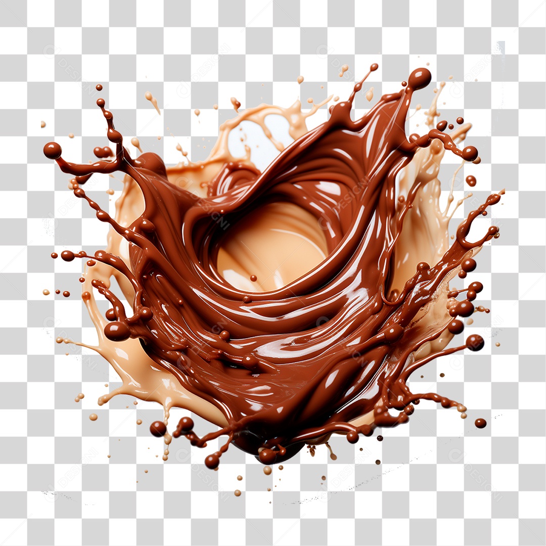Splash de Chocolate PNG Transparente