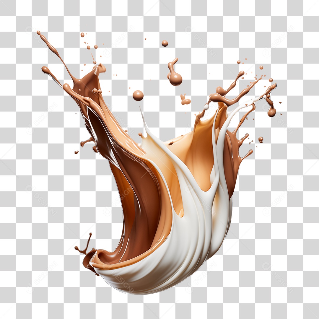 Splash de Chocolate PNG Transparente