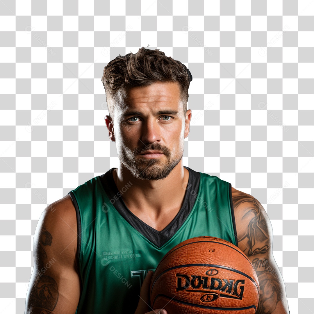 Atleta Jogador de Basquete PNG Transparente
