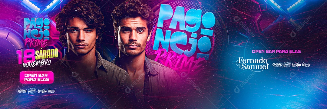 Carrossel Flyer Pagonejo Prime Fernado & Samuel Social Media PSD Editável