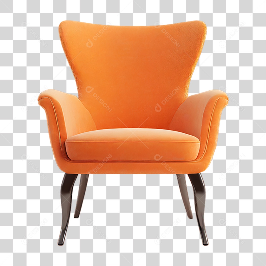 Cadeira Retrô Confortável PNG Transparente