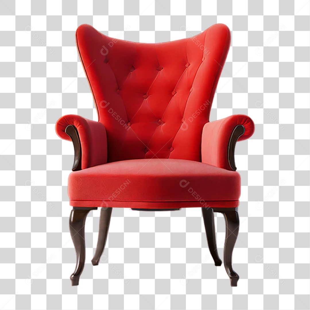 Cadeira Retrô Confortável PNG Transparente