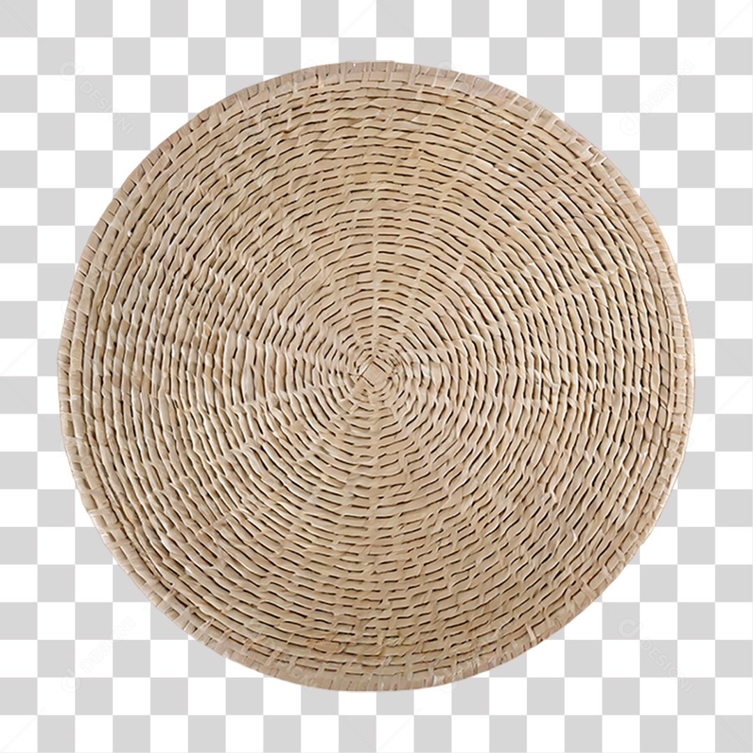 Jogo Americano de Vime Redondo PNG Transparente