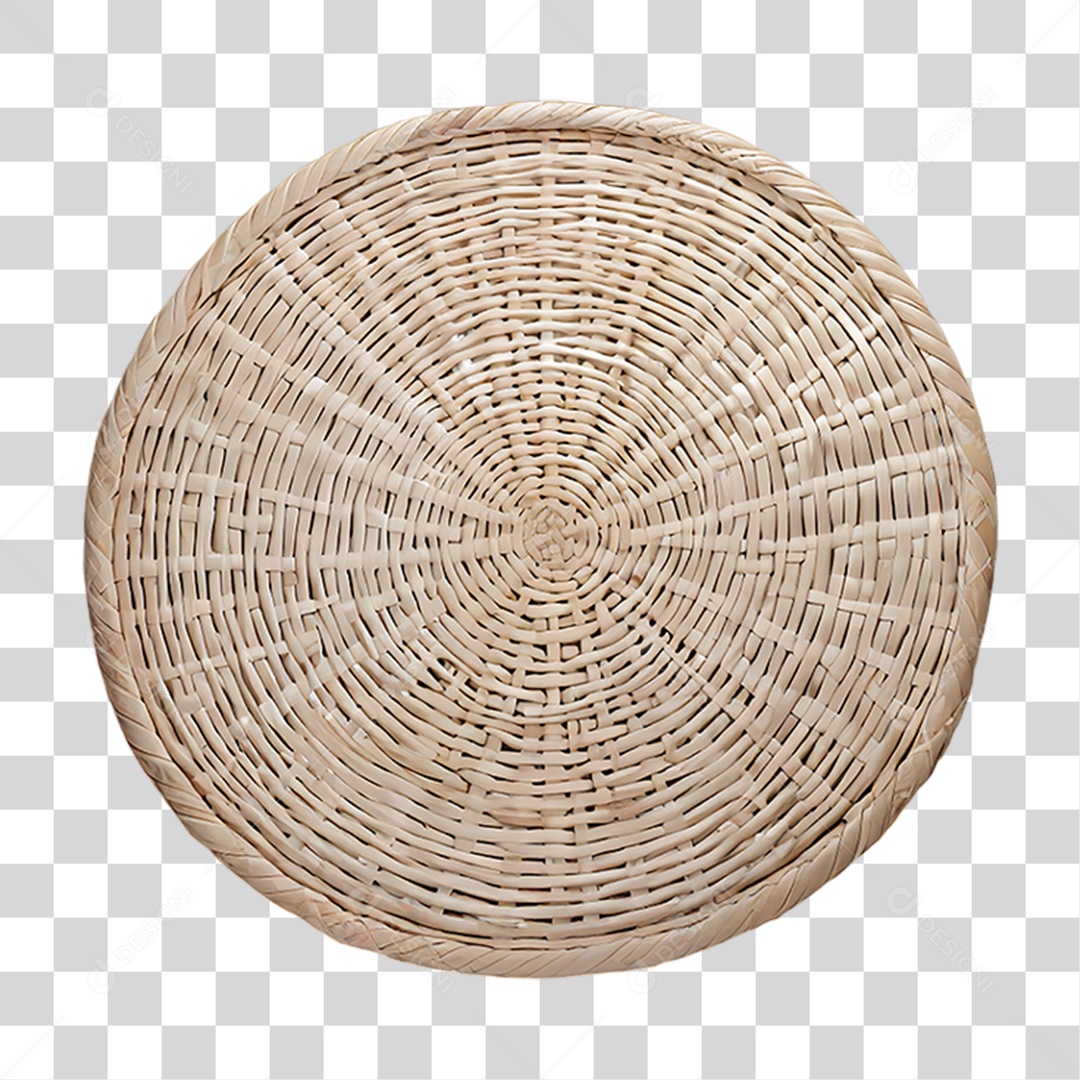 Jogo Americano de Vime Redondo PNG Transparente