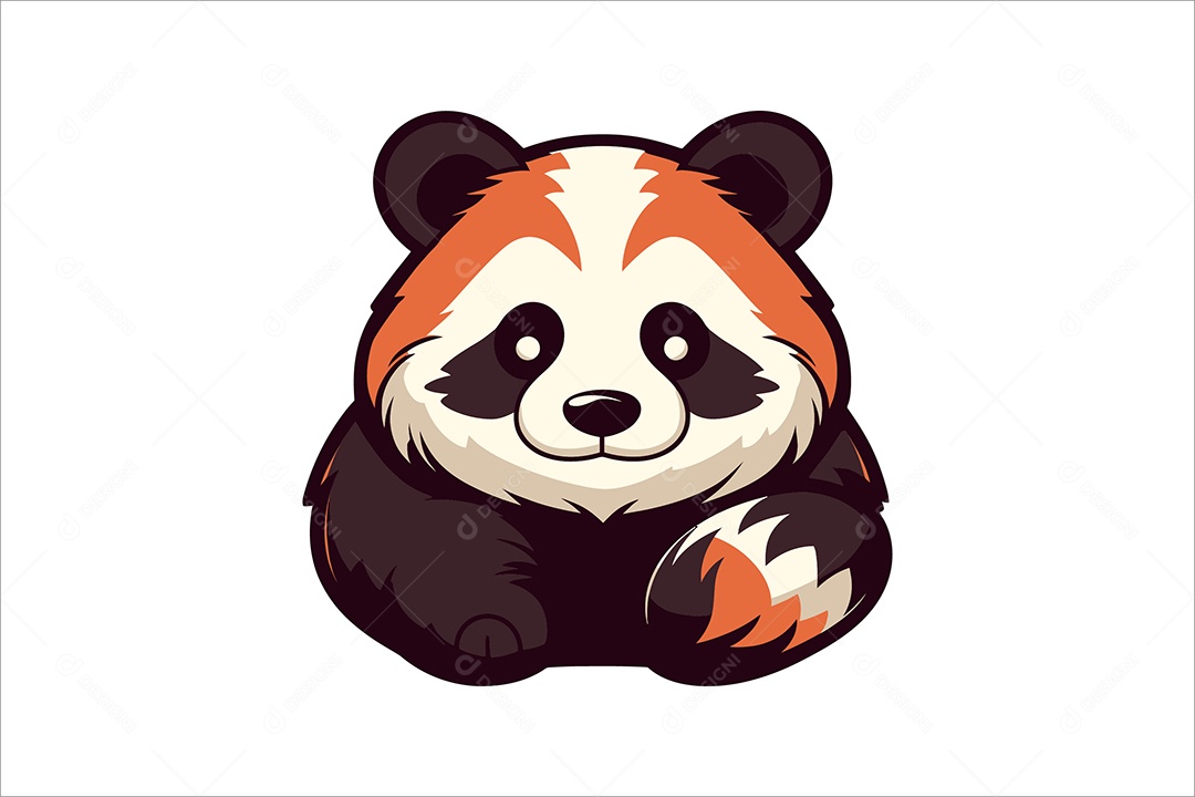 Panda Mascote Ilustração Vetor EPS + AI