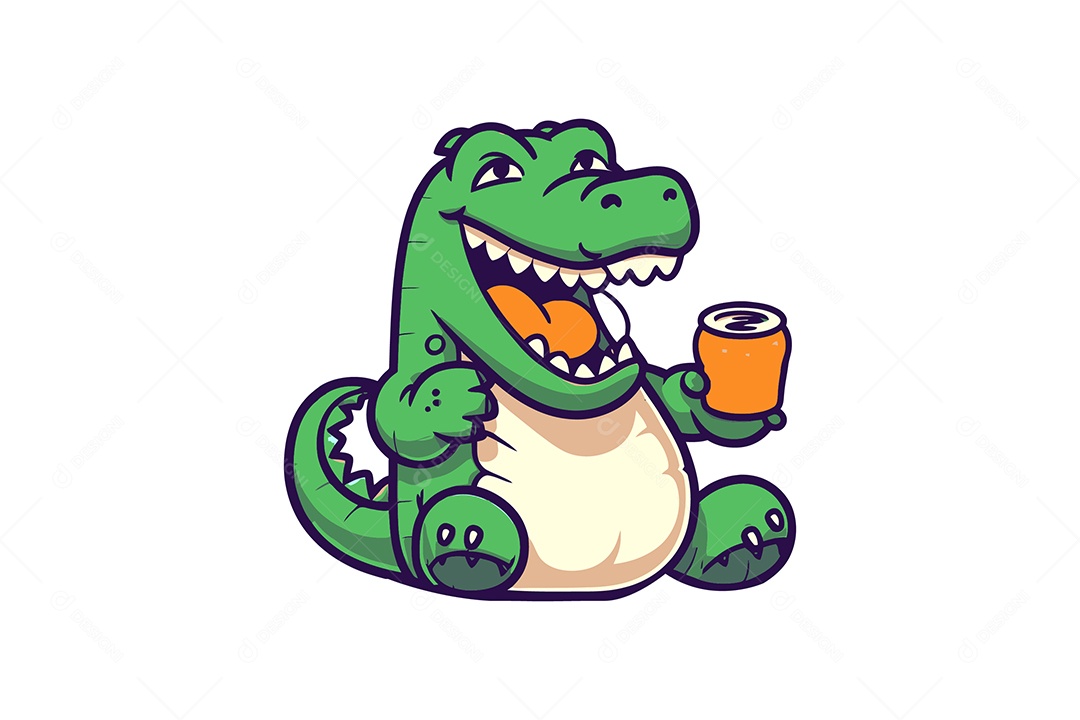 Jacaré Ilustração Vetor EPS + AI