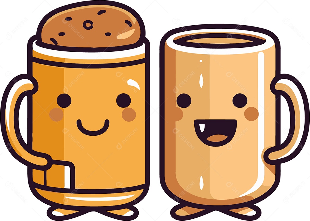 Conjunto de Café da Manha Ilustração Vetor EPS + AI