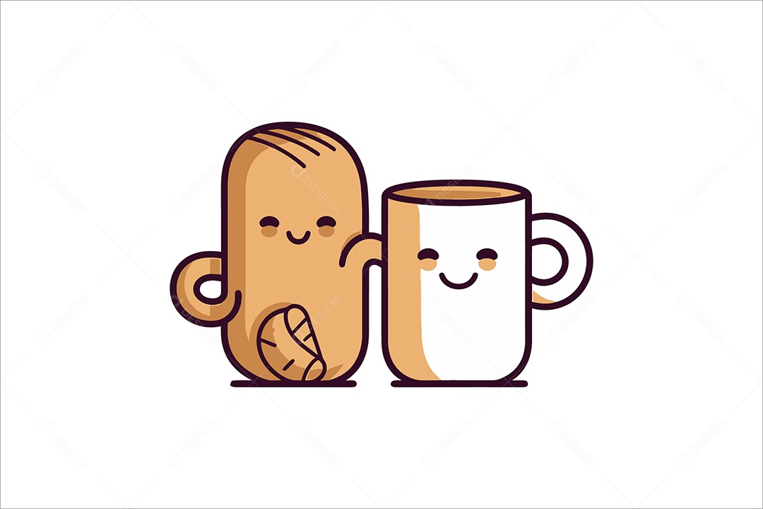 Conjunto de Café da Manha Ilustração Vetor EPS + AI
