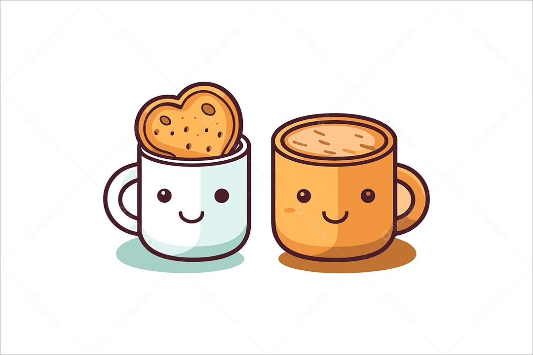 Conjunto de Café da Manha Ilustração Vetor EPS + AI