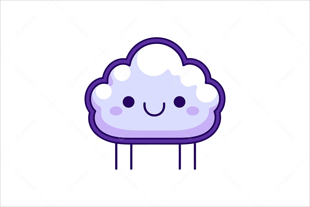 Nuvem dos Desenhos Animados Ilustração Vetor EPS + AI