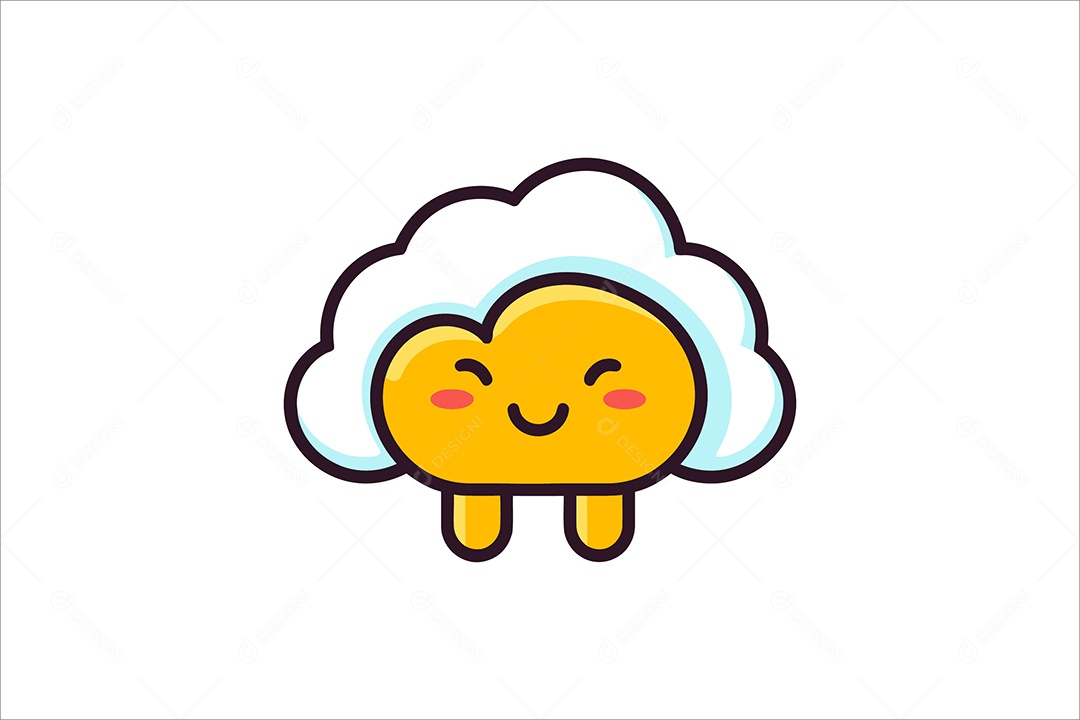 Nuvem dos Desenhos Animados Ilustração Vetor EPS + AI