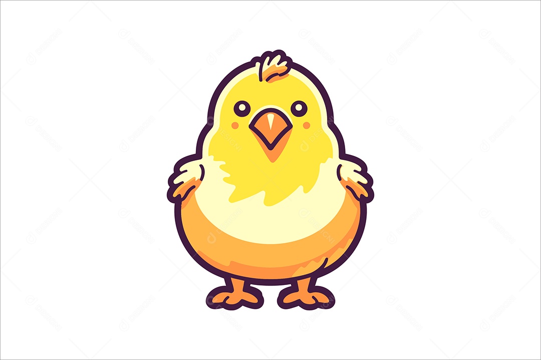 Frango dos Desenhos Animados Ilustração Vetor EPS + AI