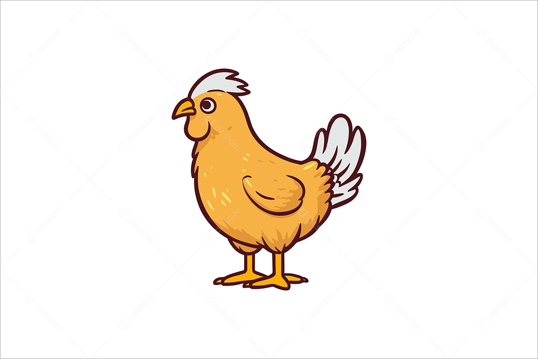 Frango dos Desenhos Animados Ilustração Vetor EPS + AI