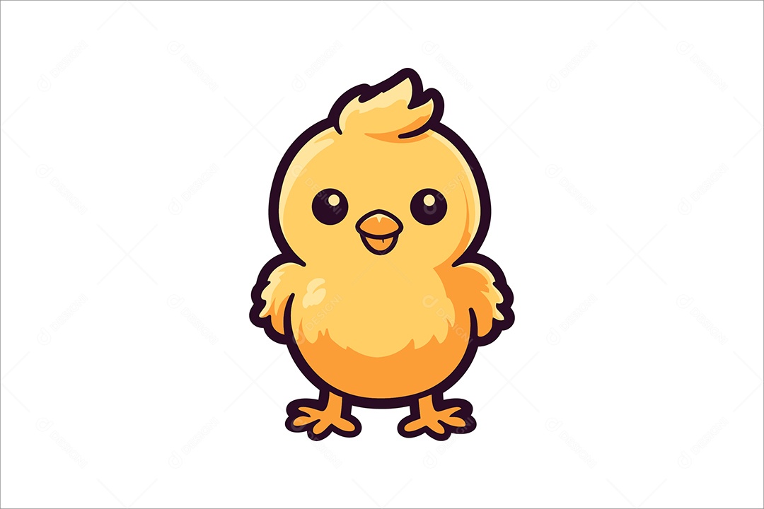 Frango dos Desenhos Animados Ilustração Vetor EPS + AI