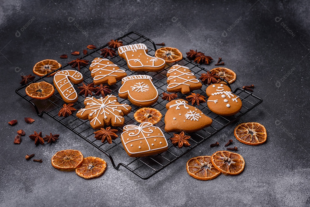 Lindos e deliciosos biscoitos de gengibre de Natal