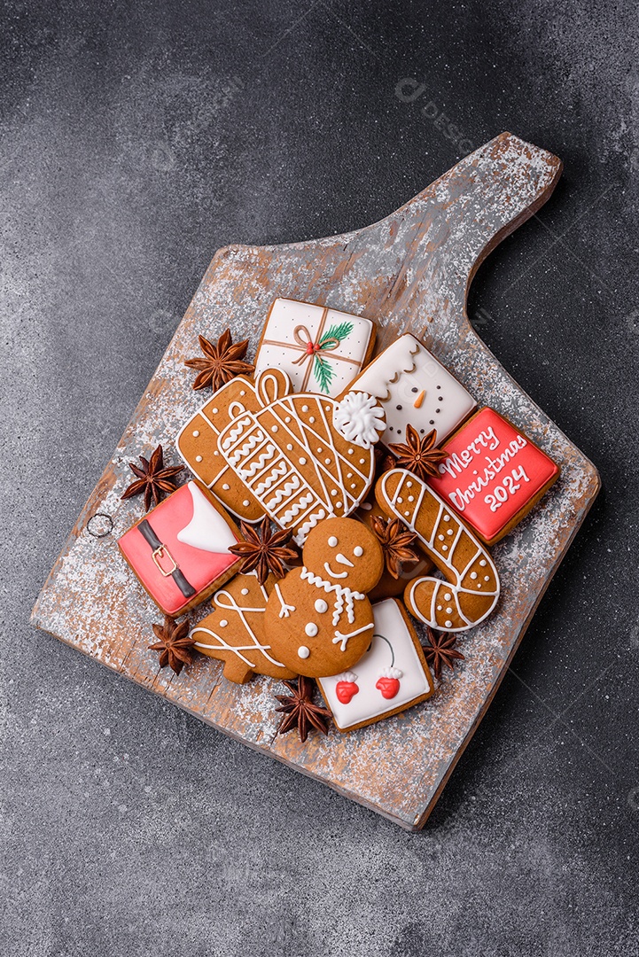 Lindos e deliciosos biscoitos de gengibre de Natal