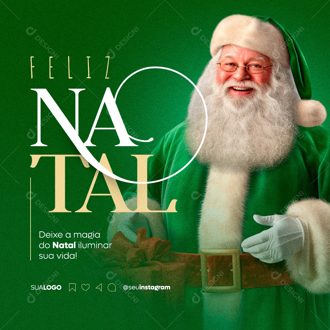 Social Media Feliz Natal Magia Do Natal Iluminar Sua Vida PSD Editável