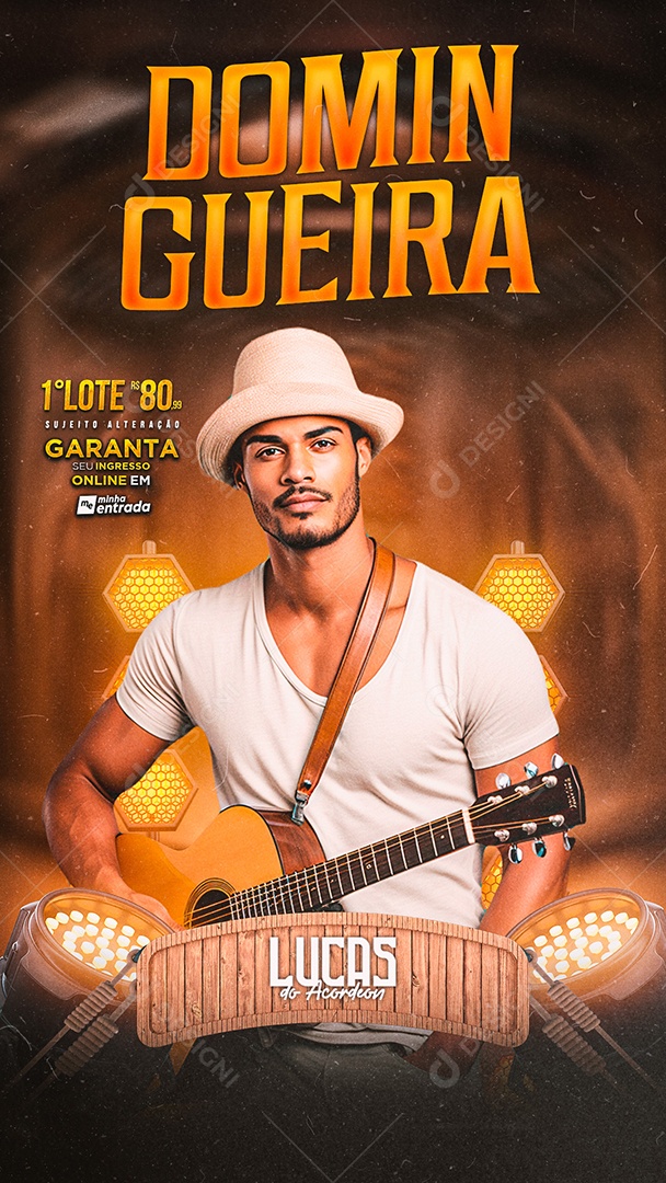 Story Flyer Domingueira Lucas do Acordeon Social Media PSD Editável