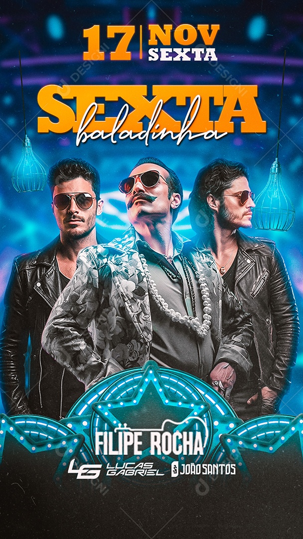 Story Flyer Sexta Baladinha Filipe Rocha Lucas Gabriel João Santos Social Media PSD Editável