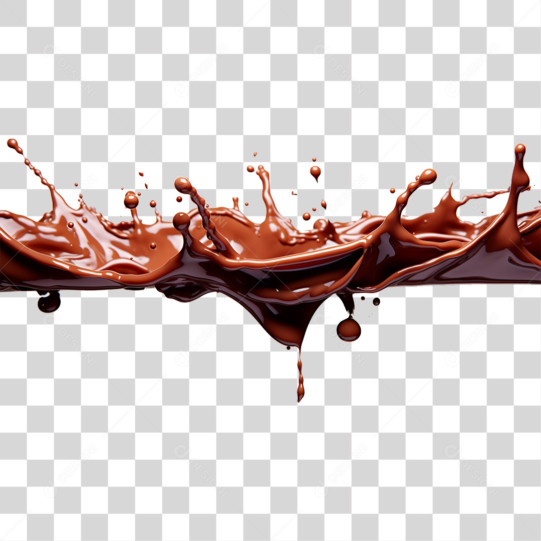 Splash de Chocolate PNG Transparente