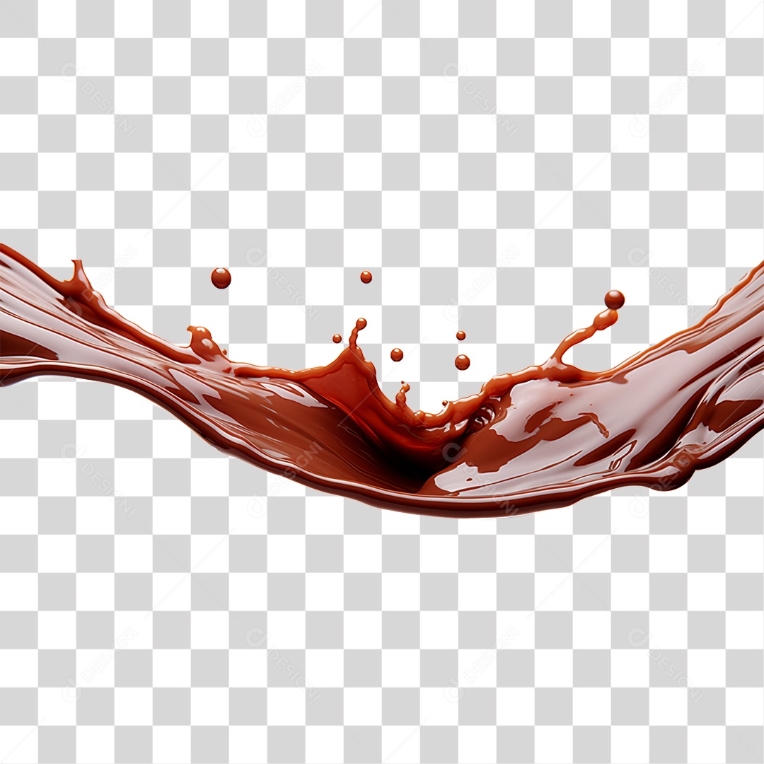 Splash de Chocolate PNG Transparente
