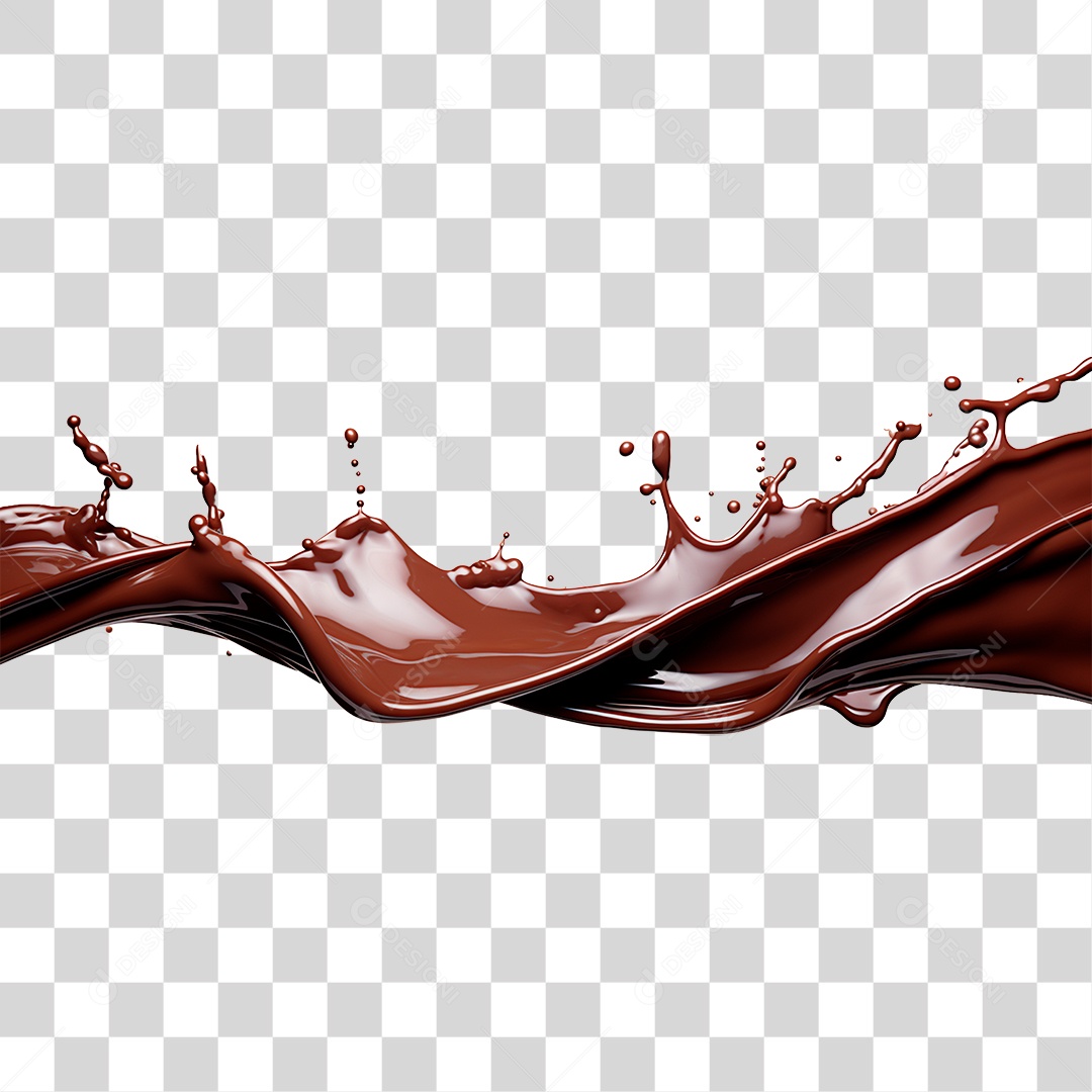 Splash de Chocolate PNG Transparente