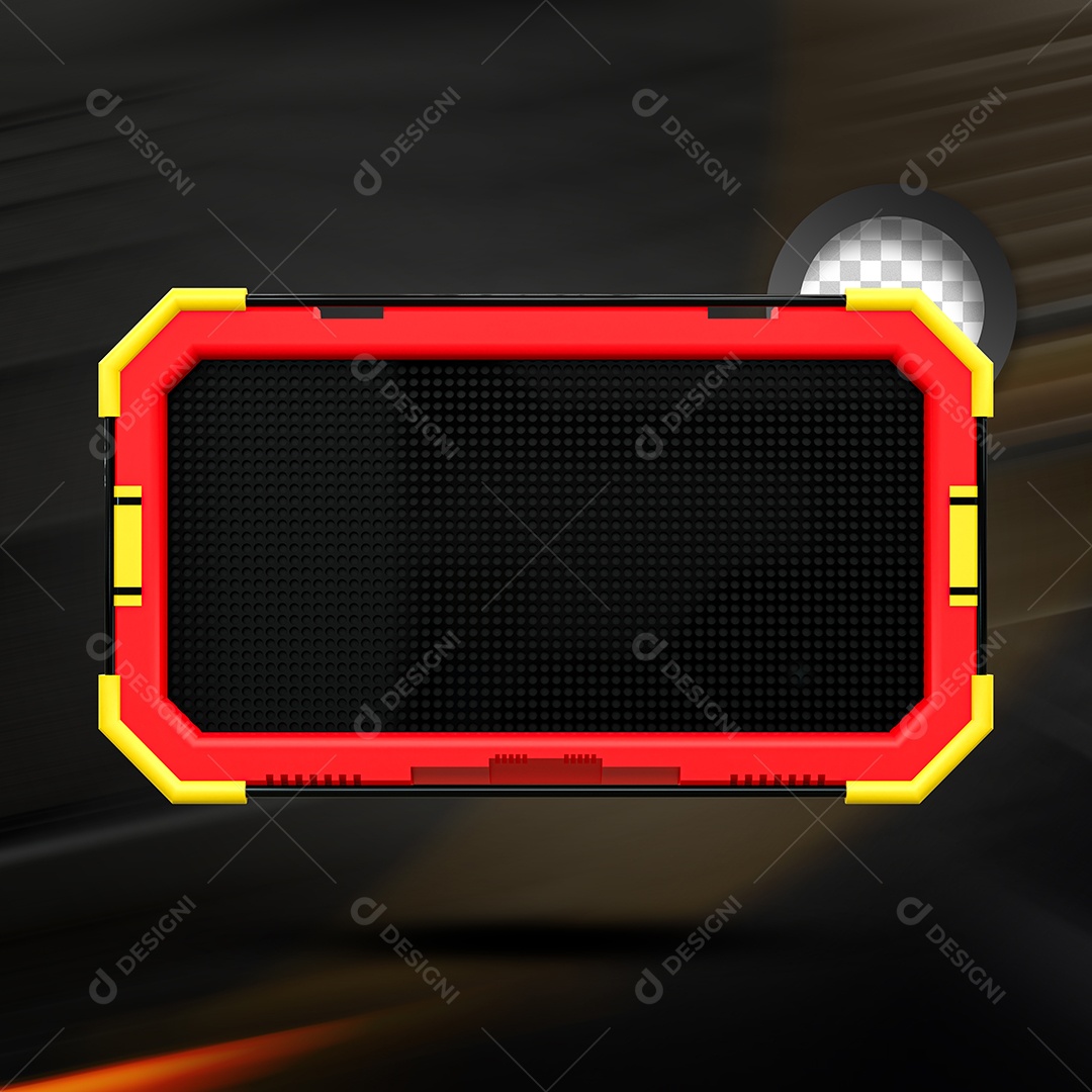 Painel  Vermelho Preto Elemento 3D de Black Friday para Composição PSD