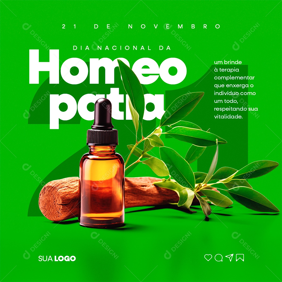Dia Nacional Da Homeopatia Um Brinde à Terapia Complementar que Enxerga o Indivíduo Social Media PSD Editável
