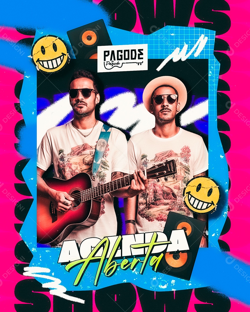 Flyer Pagode do Pagode Agenda Aberta Social Media PSD Editável